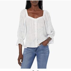 Nwt BB Dakota Steve Madden Charge Your Crystals Blouse Size Large